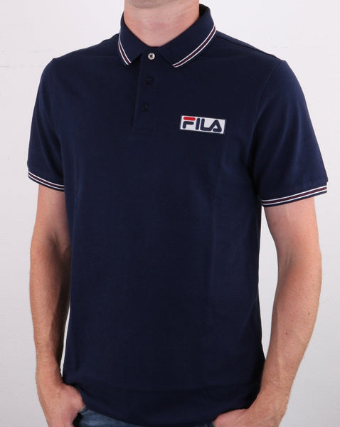 Fila Vintage Connell Polo Shirt Navy