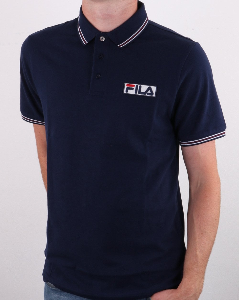 Fila Vintage Connell Polo Shirt Navy