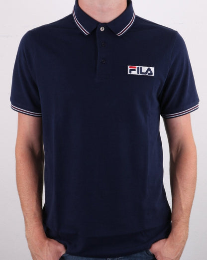 Fila Vintage Connell Polo Shirt Navy