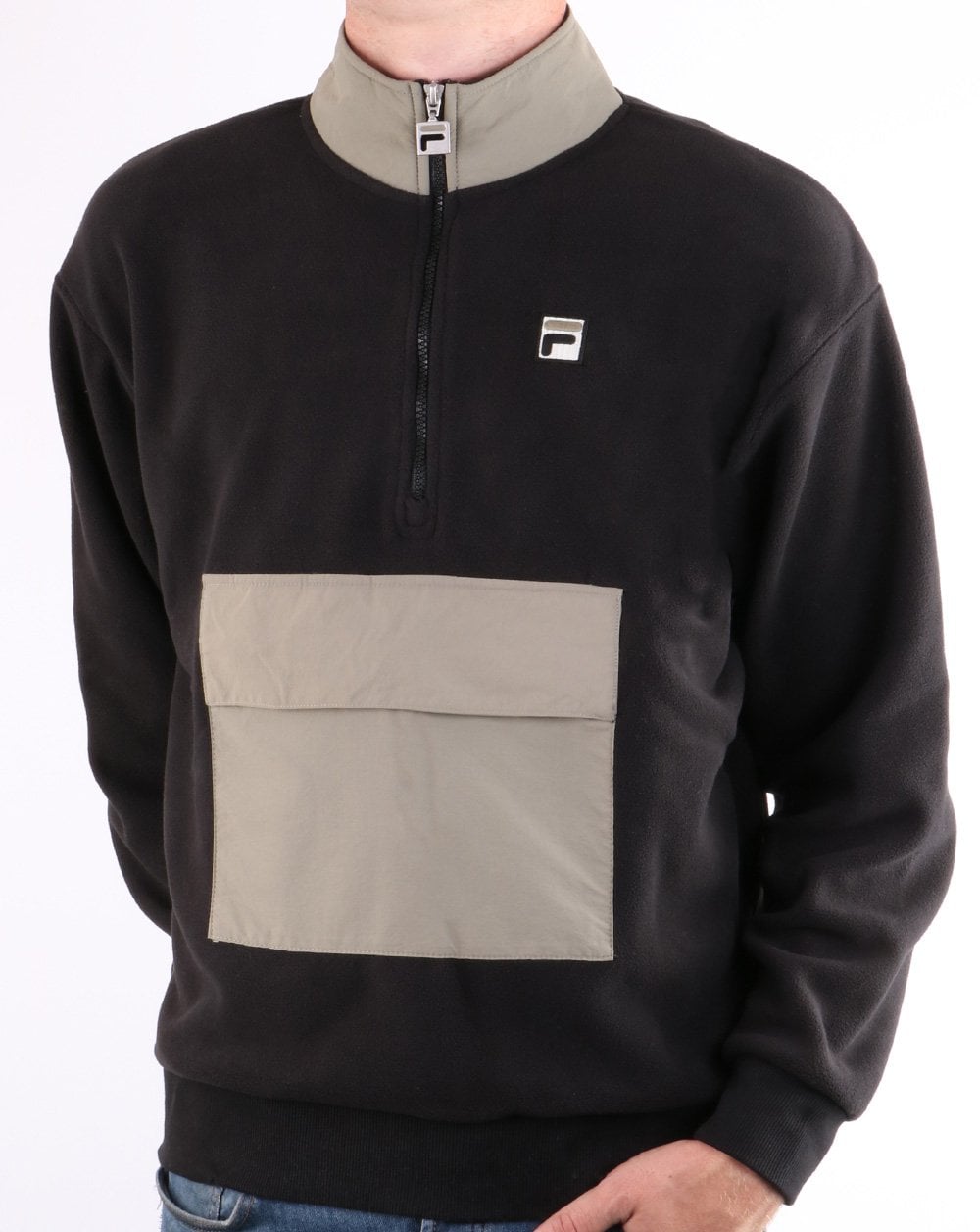 Fila Vintage Kenny Sherpa Fleece Black/Grey