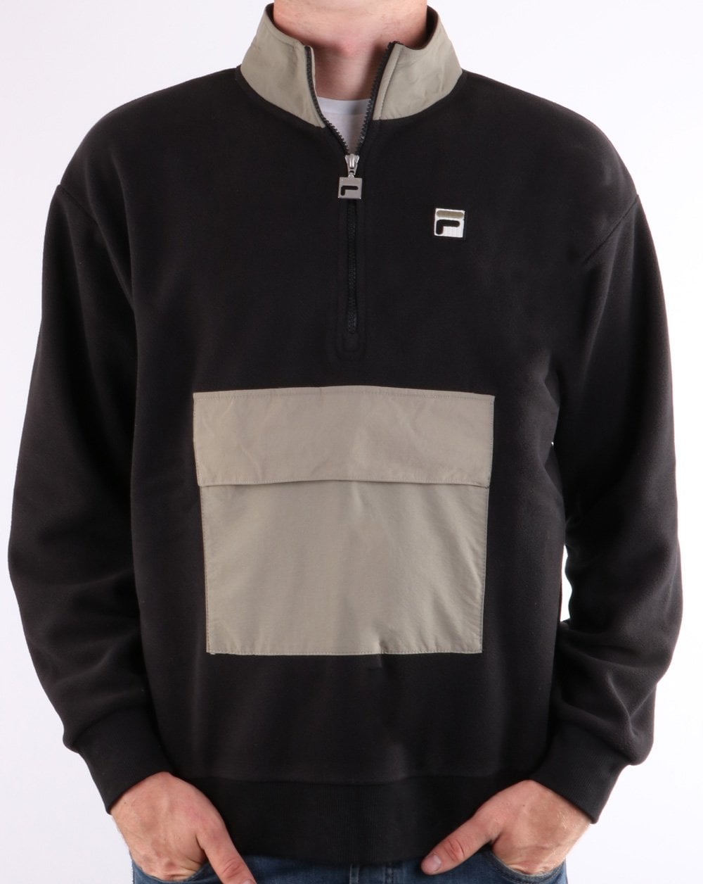 Fila Vintage Kenny Sherpa Fleece Black/Grey