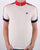 Fila Vintage half Zip Polo Shirt off White/Navy/Red