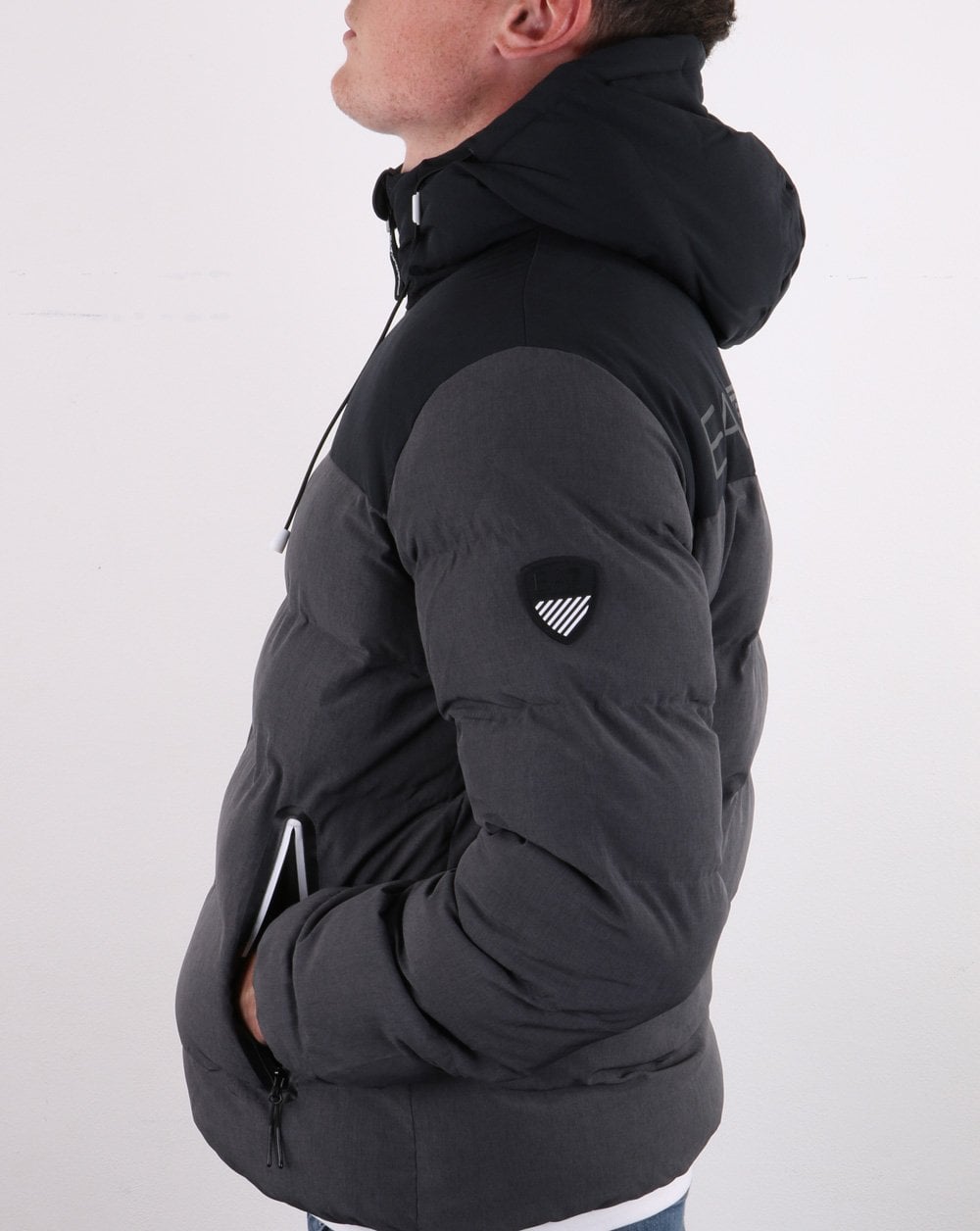Emporio Armani EA7 Bomber Jacket Dark Grey