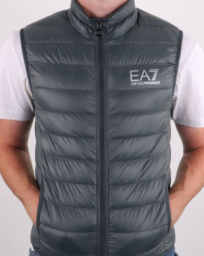 Emporio Armani EA7 Core Logo Down Vest Silver