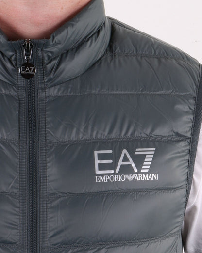 Emporio Armani EA7 Core Logo Down Vest Silver