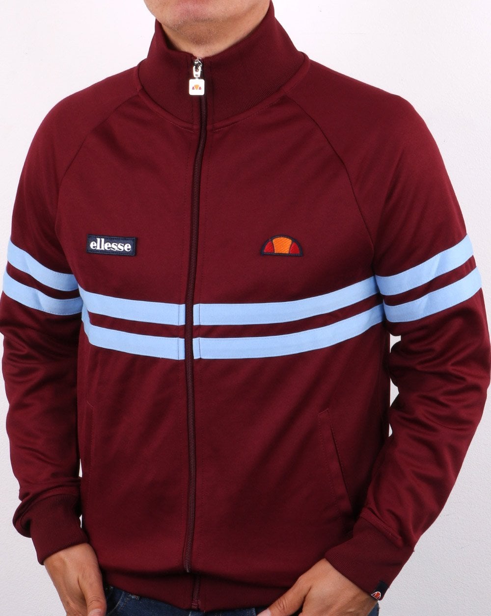 Ellesse Rimini Track Top Claret/sky Blue