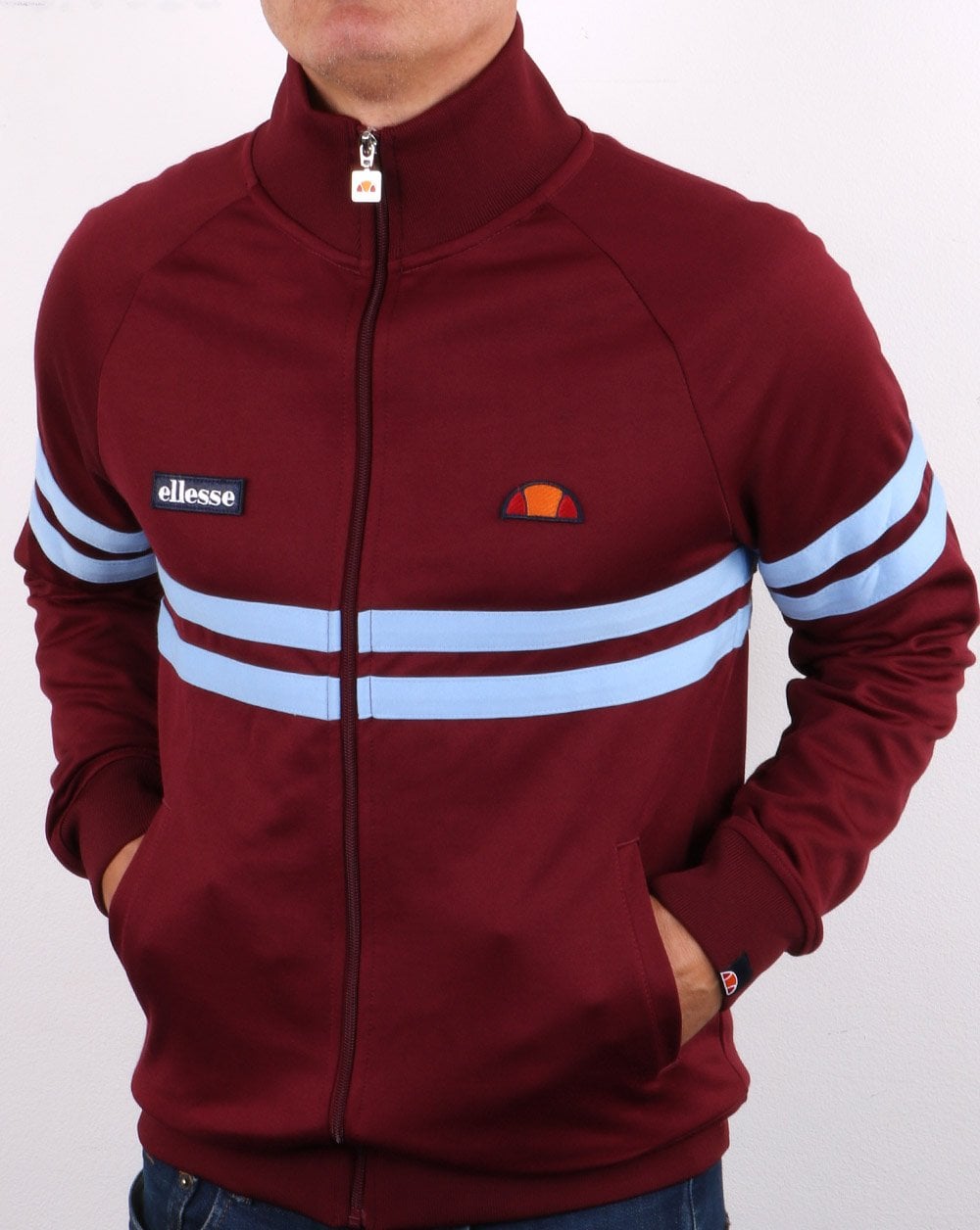 Ellesse Rimini Track Top Claret/sky Blue