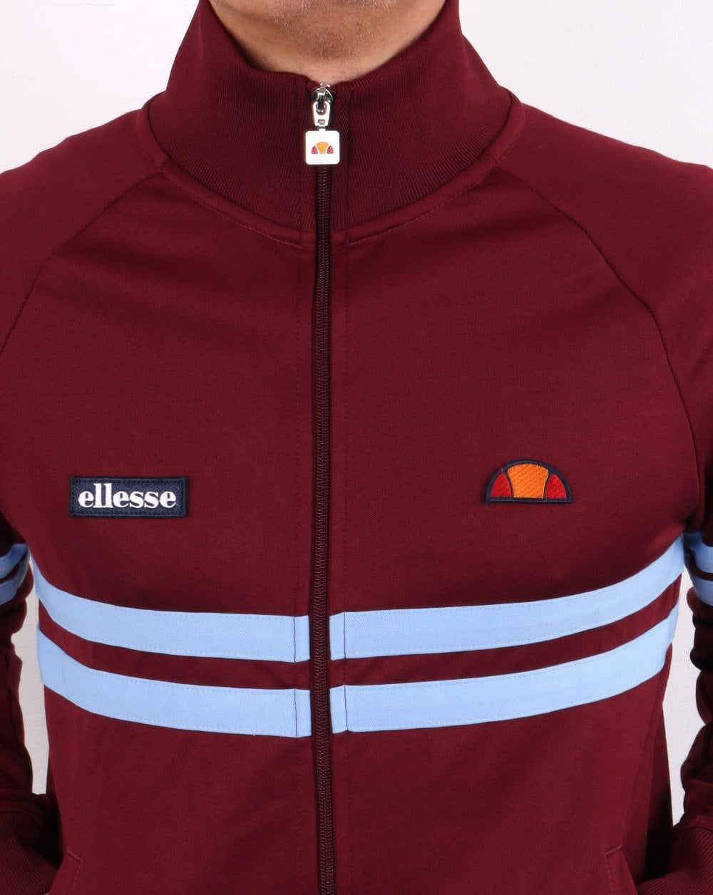 Ellesse Rimini Track Top Claret/sky Blue