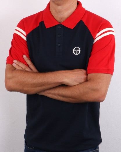Sergio Tacchini Sonny Polo Shirt Navy/Red