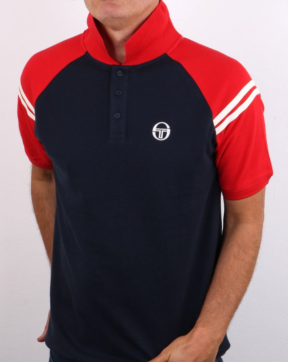 Sergio Tacchini Sonny Polo Shirt Navy/Red
