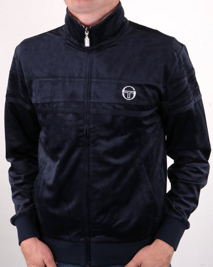 Sergio Tacchini Masters Velour Track Top Navy/white