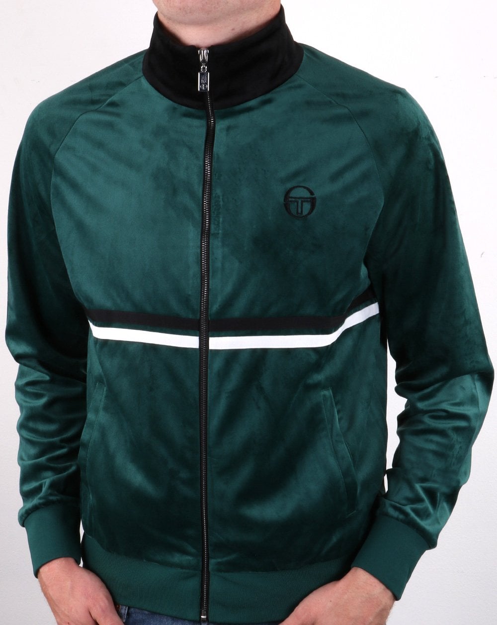 Sergio Tacchini Dallas Velour Track Top Botanical/black