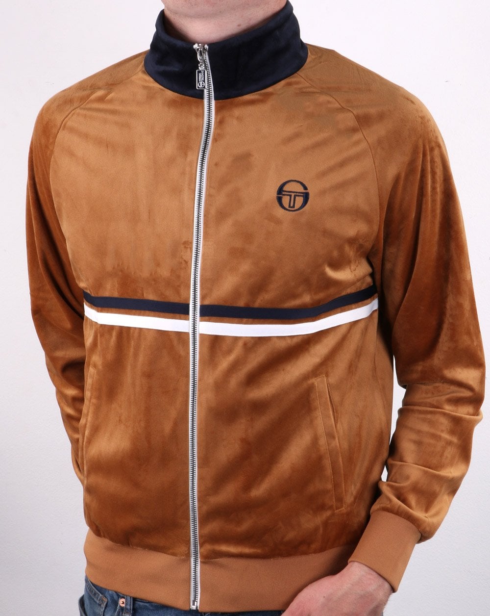 Sergio Tacchini Dallas Velour Track Top Gold/navy