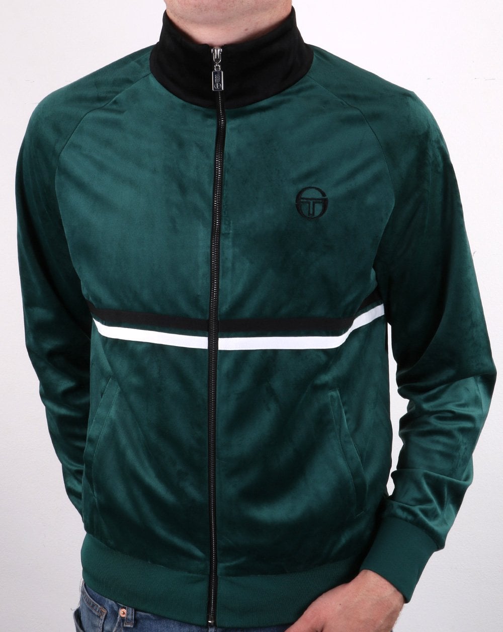 Sergio Tacchini Dallas Velour Track Top Botanical/black