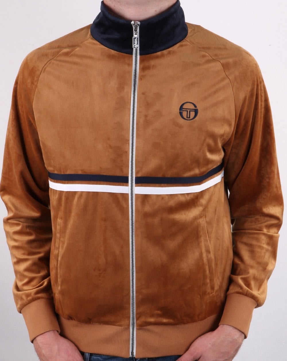 Sergio Tacchini Dallas Velour Track Top Gold/navy