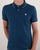 Pretty Green Polo Shirt Blue - Pique Cotton - Barton