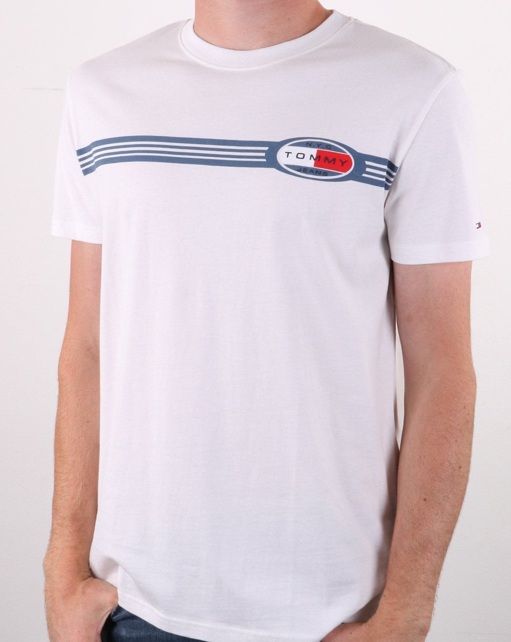 Tommy Jeans Lines Logo T-shirt White
