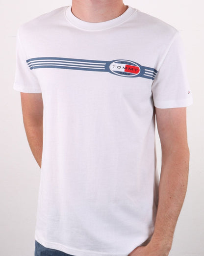 Tommy Jeans Lines Logo T-shirt White