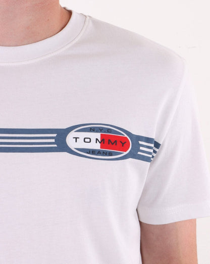 Tommy Jeans Lines Logo T-shirt White