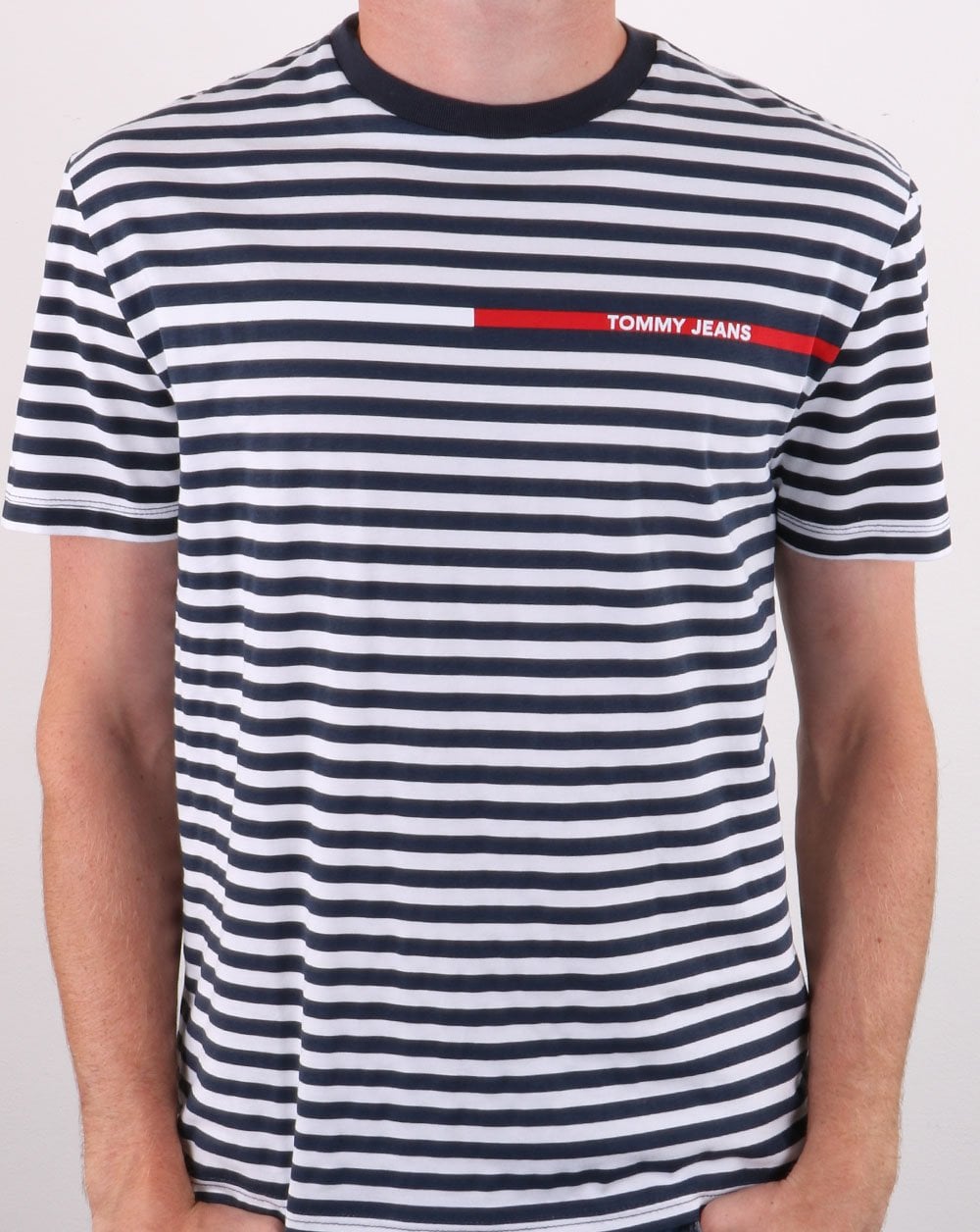 Tommy Jeans Stripe T-shirt Navy/White