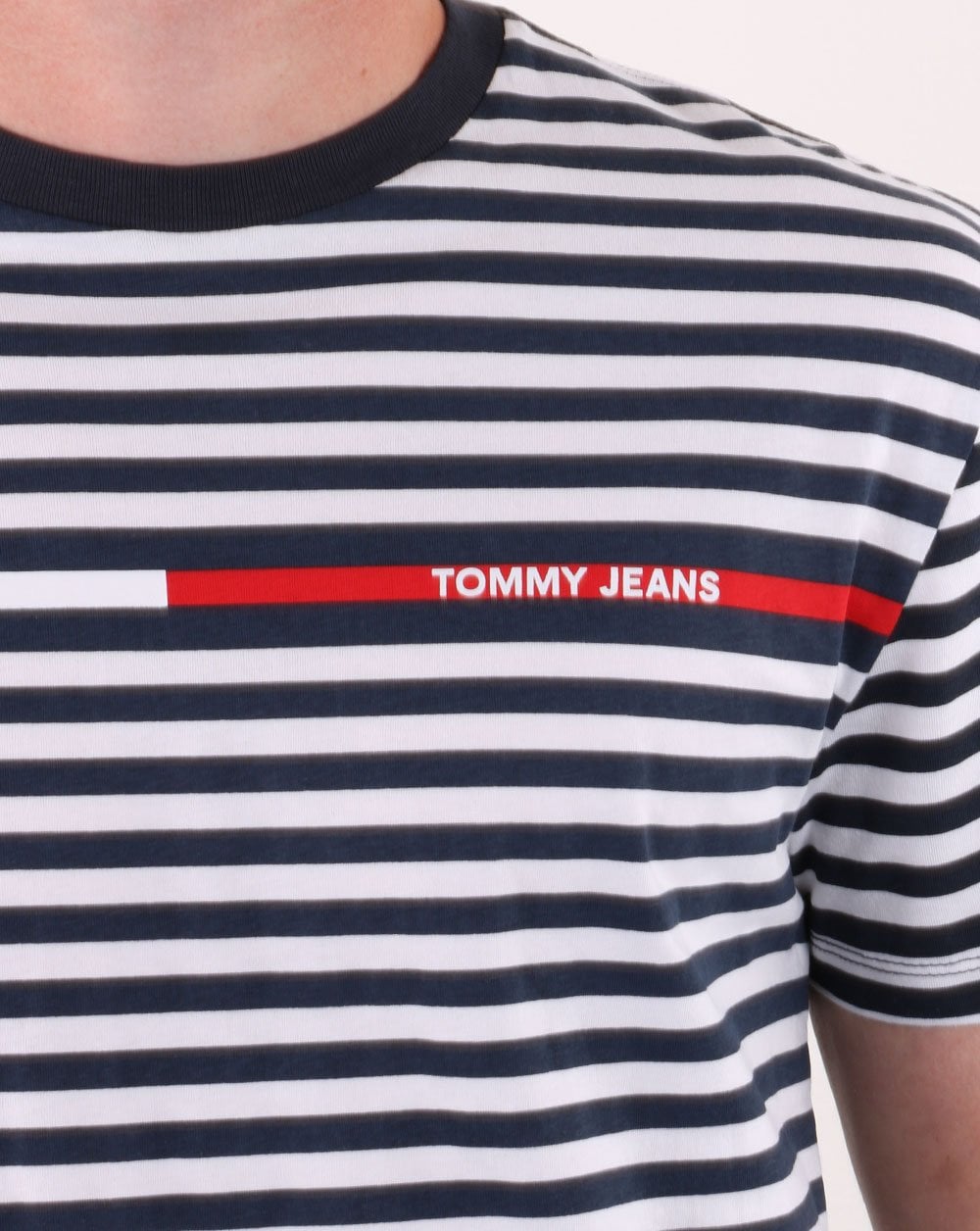 Tommy Jeans Stripe T-shirt Navy/White