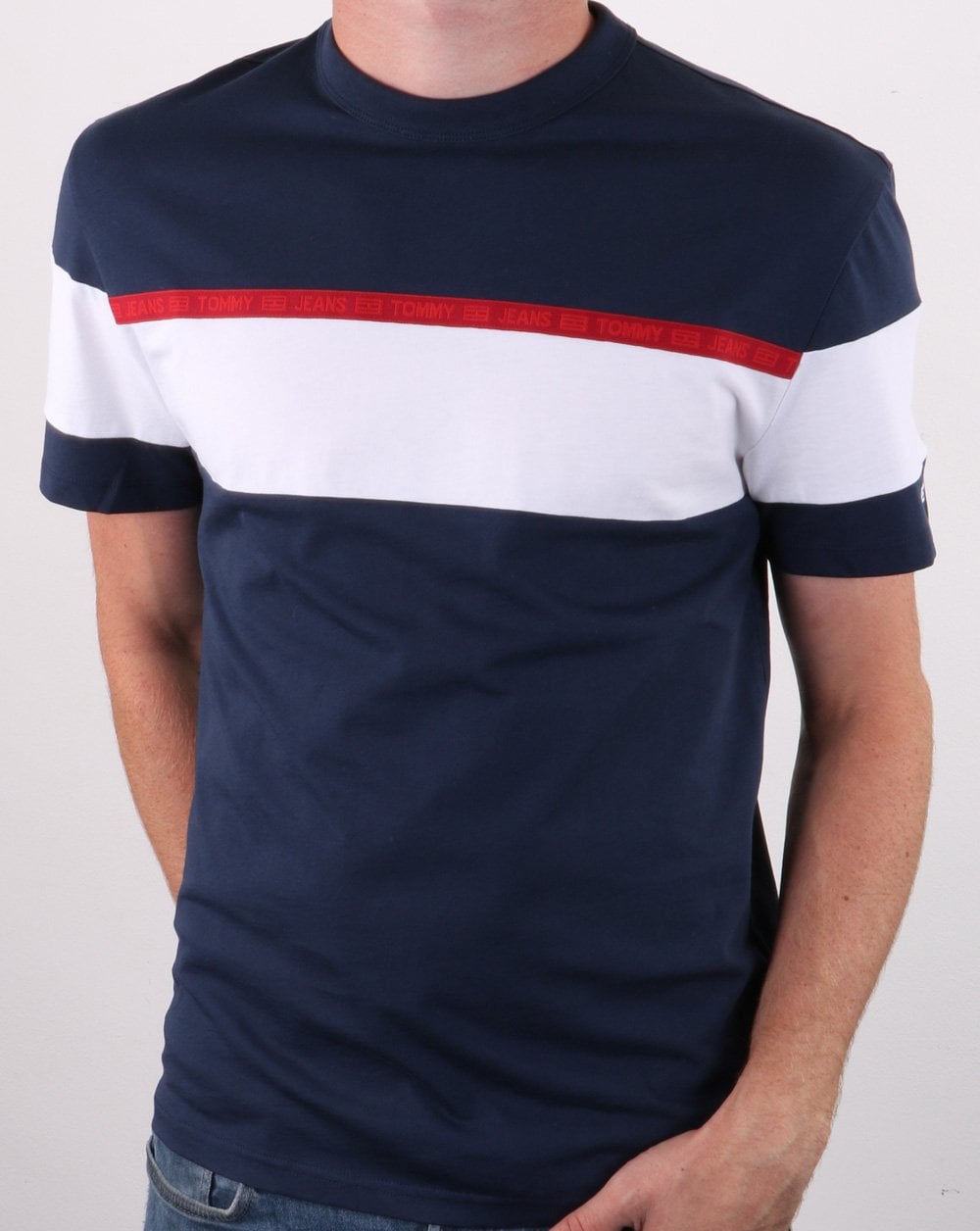 Tommy Hilfiger Stripe Tape T-shirt Navy
