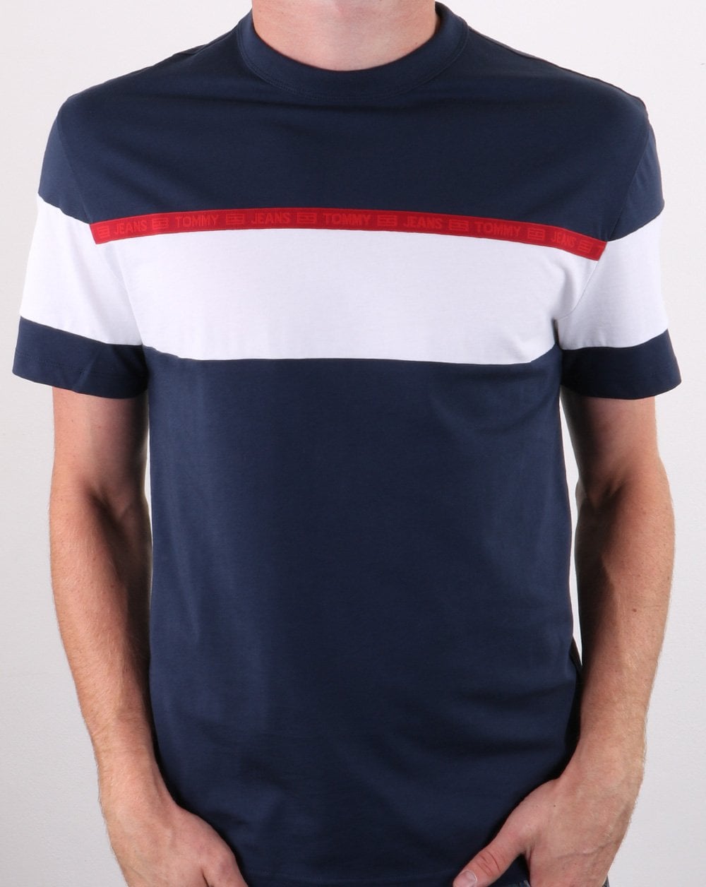 Tommy Hilfiger Stripe Tape T-shirt Navy