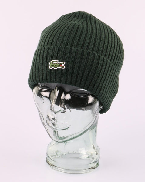 Lacoste Knitted Beanie Dark Green