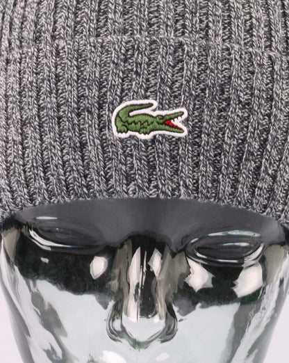 Lacoste Knitted Beanie Light Grey