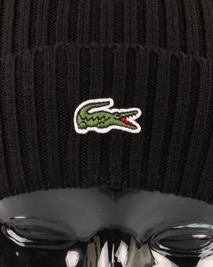 Lacoste Knitted Beanie Black