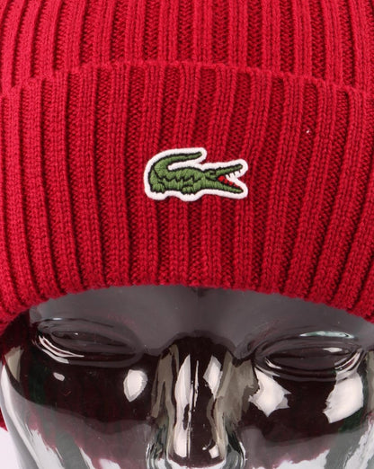 Lacoste Knitted Beanie Bordeaux