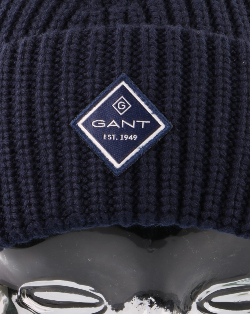Gant Cotton Rib Knit Hat Marine