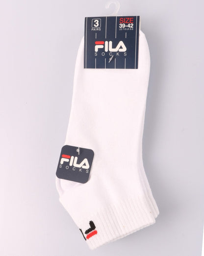 Fila Vintage 3 Pack Socks White