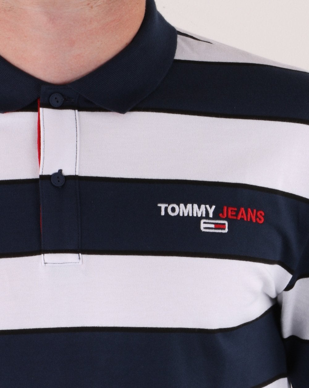 Tommy Hilfiger Long Sleeve Striped Polo Twilight Navy