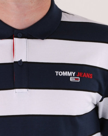 Tommy Hilfiger Long Sleeve Striped Polo Twilight Navy