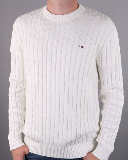Tommy Hilfiger Cable Knit Jumper Ecru