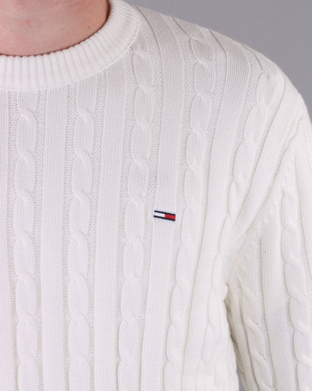 Tommy Hilfiger Cable Knit Jumper Ecru