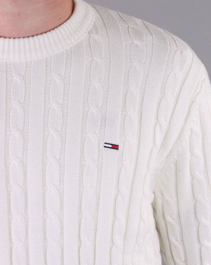 Tommy Hilfiger Cable Knit Jumper Ecru