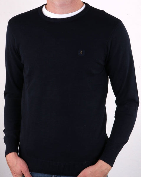 Gabicci Vintage Crew Neck Jumper  Navy