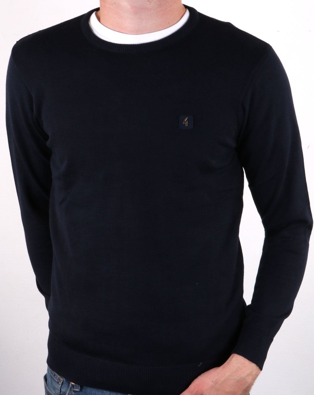 Gabicci Vintage Crew Neck Jumper  Navy