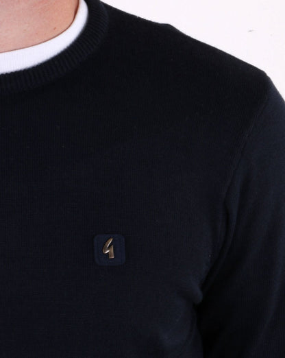 Gabicci Vintage Crew Neck Jumper  Navy