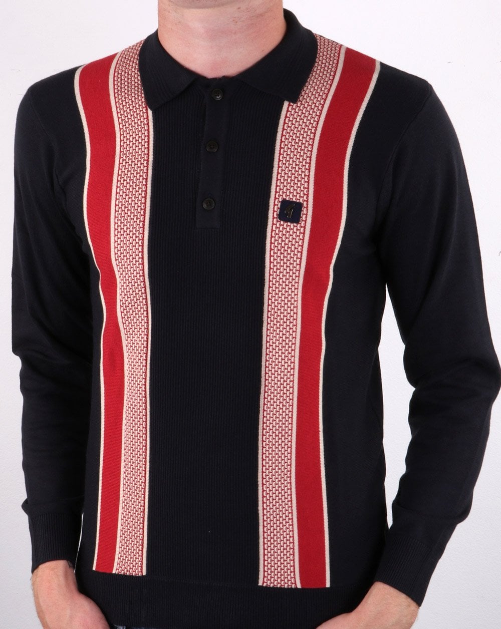 Gabicci Vintage Croxted Knitted Polo Navy