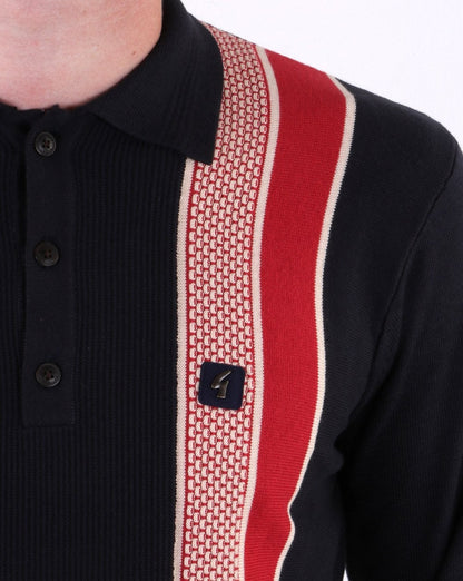 Gabicci Vintage Croxted Knitted Polo Navy
