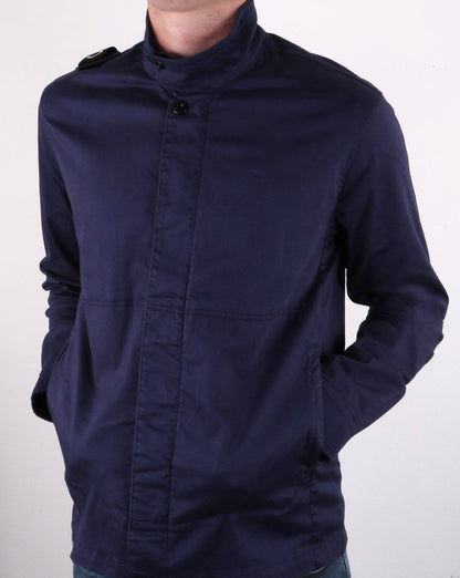 Ma.strum Funnel Neck Zip Shirt True Navy