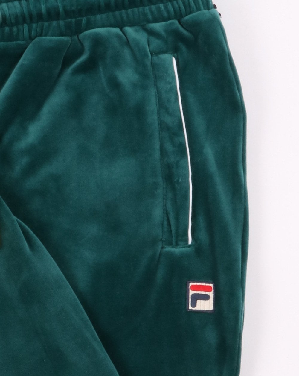 Fila Vintage Velour Track Pants Teal Green
