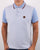 Trojan Diamond Panel Polo Shirt Sky
