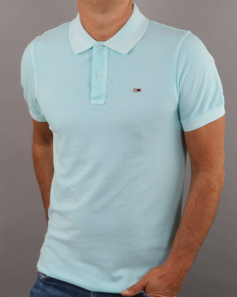 Tommy Hilfiger Lightweight Polo Shirt Light Blue