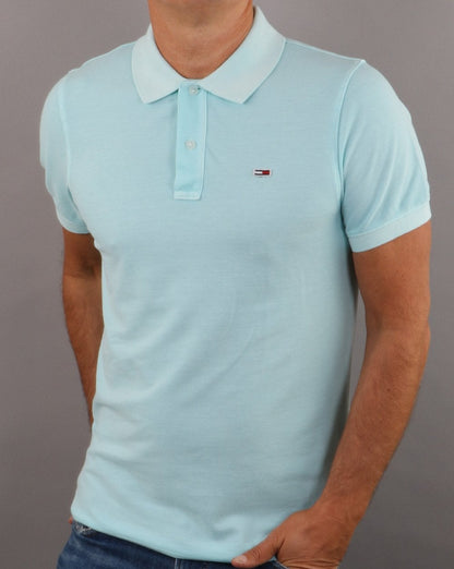 Tommy Hilfiger Lightweight Polo Shirt Light Blue