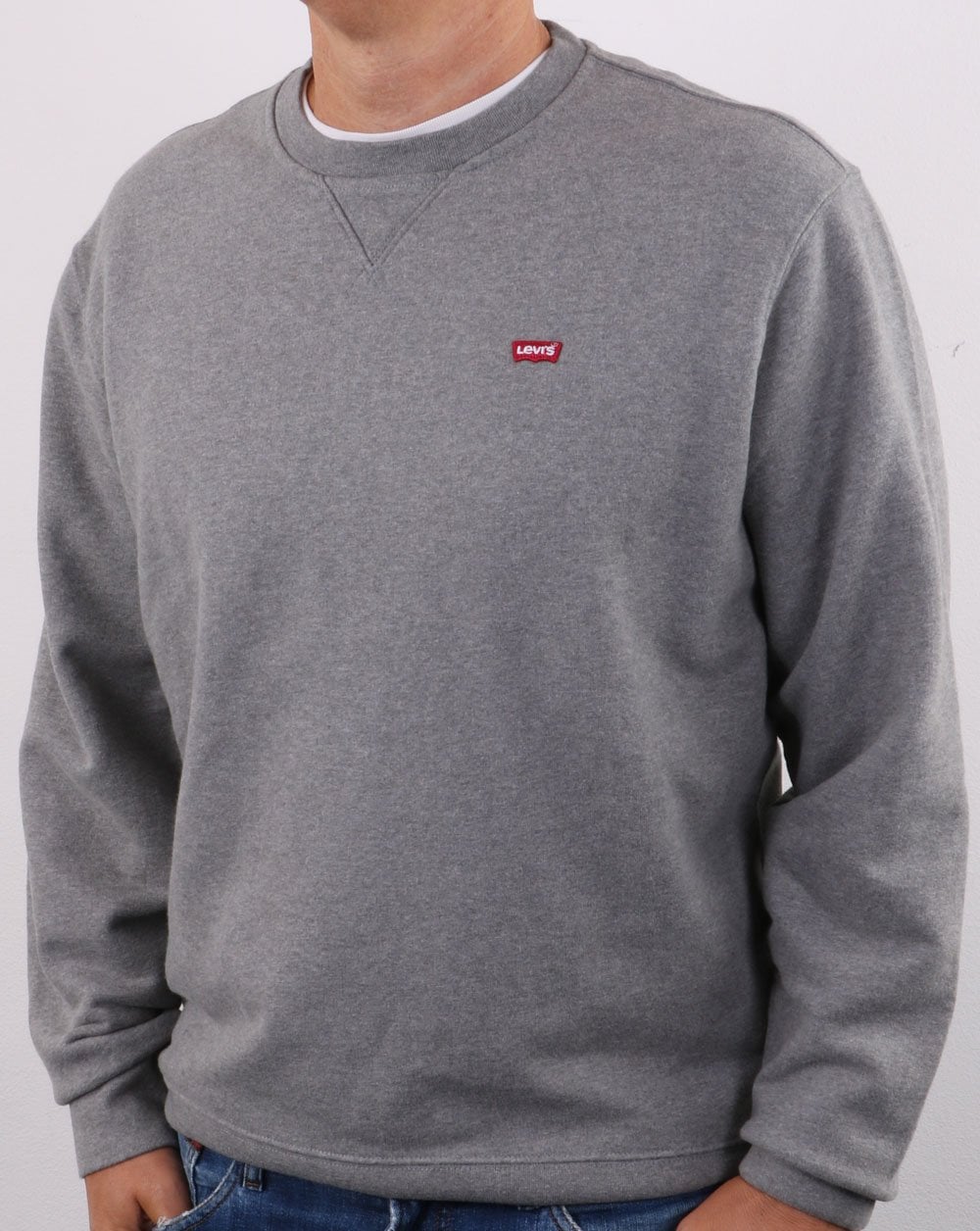 Levis Original Crew Neck Sweatshirt Grey Heather