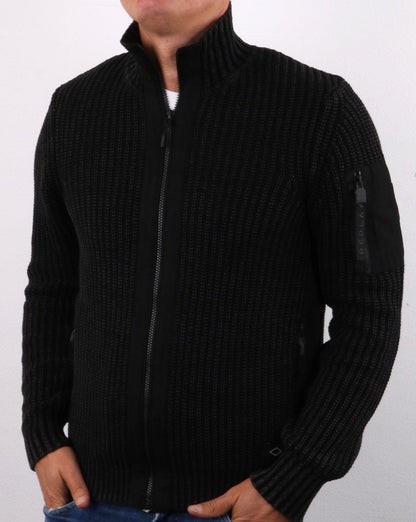 Replay Zip Up Cardigan Dark Navy
